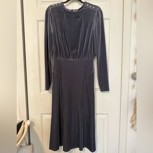 NWOT Juicy Couture Black Label Blue Velour Dress